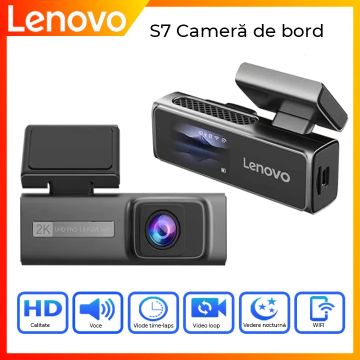 Camera DVR Lenovo S7 ecran 1.97 inch 2K fata  Wifi Starlight night vision carcasa metal