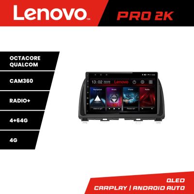 Navigatie Mazda CX-5 2012-2016 Lenovo Kit-212 cu Android Internet Bluetooth Radio GPS WIFI 8 core QLED 2K 4+64 360GB