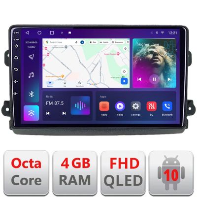 Navigatie Fiat Ducato 2021- dedicata Android QLED octa core 4+64 4G DSP FHD carplay android auto radio gps internet Android KIT-ducato2024+EDT-E309v3