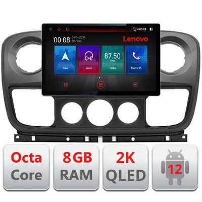 Navigatie Opel Movano, Renault Master 2010-2021 ecran 13" 2K 8+128 Android Waze USB Navigatie 4G 360 Toslink Yo v1