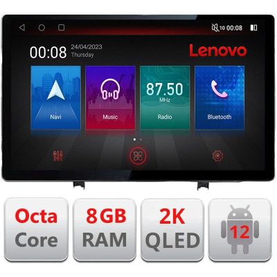 Navigatie dedicataRenault Clio 3 2005-2013 N-Clio3 ecran 13" 2K 8+128 Android Waze USB Navigatie 4G 360 Toslink Youtube