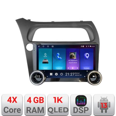 Navigatie Honda Civic Hatchback 2006-2012 Kit-hatchback Edotec  4+64 10.5 inch Incell 1K android Wifi 5Ghz gps internet et GPS WIF