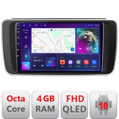 Navigatie Nissan Leaf 2018-2024 dedicata Android QLED octa core 4+64 4G DSP FHD carplay android auto radio gps internet Android kit-leaf+EDT-E309v3