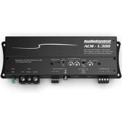 Amplificator subwoofer mono Audio Control cu AccuBass ACM-1.300, 300W RMS, 2 sau 4 ohm, 12 V, clasa D, 1 canal