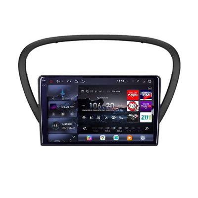 Navigatie Peugeot 607 2002-2010 Android radio gps internet 8 core QLED 2K 16+512GB 360 Edotec