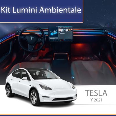 Lumini ambientale Tesla Model Y 2021-2022 set complet control telefon