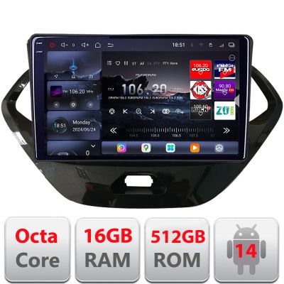 Navigatie Ford KA 2015-2020 Android radio gps internet 8 core QLED 2K 16+512GB 360 Edotec