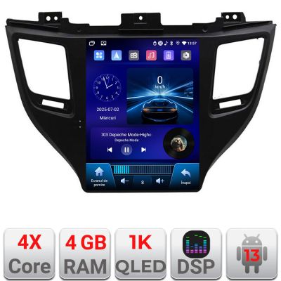 Navigatie Hyundai Tucson 2015-2020 tip tesla radio gps internet 4 Core carplay android auto 4+64 Incell Display kit-tesla-546+EDT-E220-RK