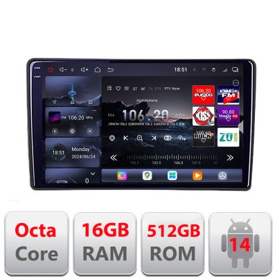 Navigatie Peugeot 307 2001-2008 Edotec Kit-307 8 core QLED 2K 16+512GB 360 Android Waze USB Navigatie Internet Youtube Radio