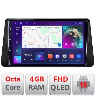 Navigatie Nissan Micra intre anii 2014-2024 Android Ecran QLED octa core 4+64 carplay android auto KIT-micra+EDT-E309V3