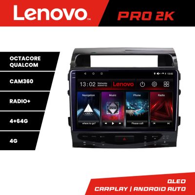 Navigatie Toyota Landcruiser J150 2010-2018 Lenovo 8 core QLED 2K 4+64 360 Android Waze USB Navigatie Internet Youtube Radio