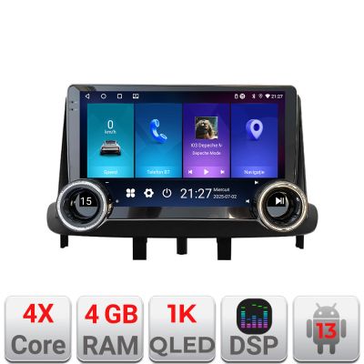 Navigatie Renault Megane 3 Fluence Kit-145 Edotec  4+64 10.5 inch Incell 1K android Wifi 5Ghz gps internet