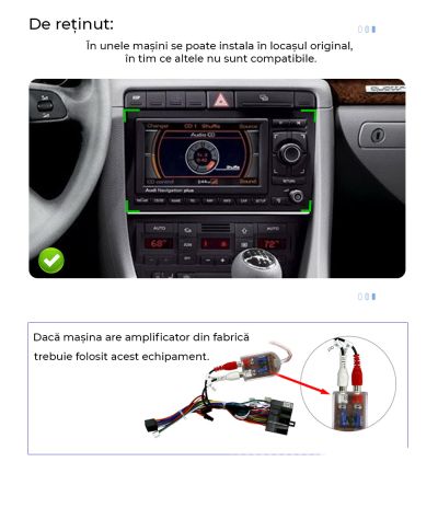 Navigație Audi A4 B7 B6 S4 RS4 2002 - 2007, 7 inci