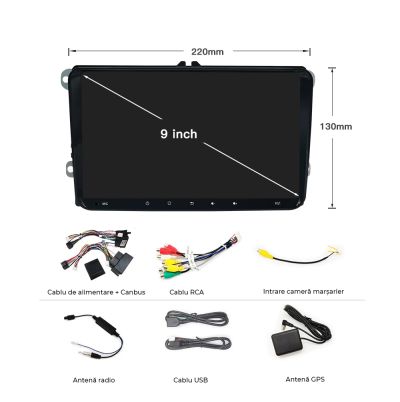 Navigație Volkswagen Multivan T5 New Beetle Scirocco Sharan, 9 inci, 2003 - 2017