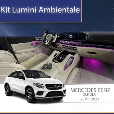 Lumini ambientale Mercedes GLE W167 GLS X167 dedicate capace difuzoare plafon control din unitatea originala sau telefon