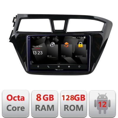 Navigatie Hyundai i20 2015-2018 5960Pro-517 Android Octa Core Qualcomm 2K Qled 8+128 DTS DSP 360 4G Optical