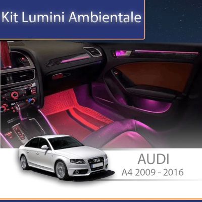 Lumini ambientale dedicate Audi A4 B8 consola centrala control din telefon AMB-AU-B8-CONSOLE