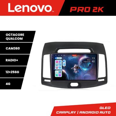 Navigatie Hyundai Elantra 2007-2011 Lenovo Kit-2009 8 core QLED 2K 12+256 360 Android Waze USB Navigatie Internet Youtube Radio