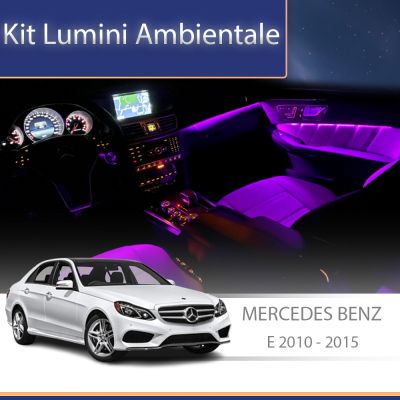 Lumini ambientale Mercedes E W212 2010-2015 dedicat set complet cu trimuri control telefon sau sistem original