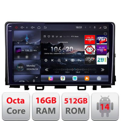 Navigatie Kia Stonic 2016-2020 Android radio gps internet 8 core QLED 2K 16+512GB 360 Edotec
