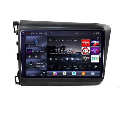 Navigatie Honda Civic 2012-2015 Edotec Kit-132 8 core QLED 2K 16+512GB 360 Android Waze USB Navigatie Internet Youtube Radio
