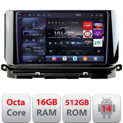 Navigatie Skoda Octavia 4 2020-2024 Android radio gps internet 8 core QLED 2K 16+512GB 360 Edotec