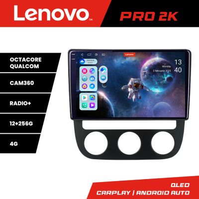 Navigatie VW Golf 5 2004-2010 clima automatica Android radio gps internet 8 core QLED 2K 12+256 360 Lenovo