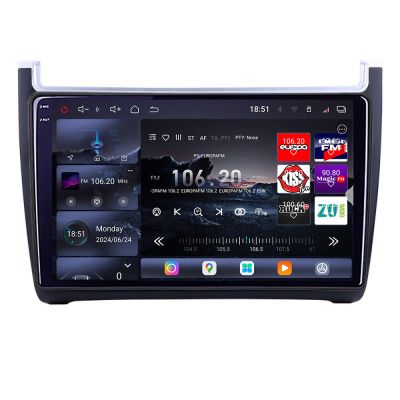 Navigatie VW Polo 2014- Edotec Kit-655 8 core QLED 2K 16+512GB 360 Android Waze USB Navigatie Internet Youtube Radio