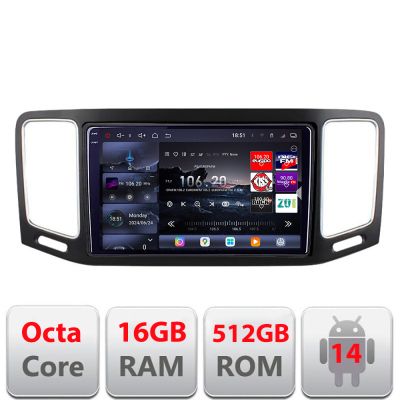 Navigatie VW Sharan 2011-2020 Edotec Kit-SHARAN 8 core QLED 2K 16+512GB 360 Android Waze USB Navigatie Internet Youtube Radio