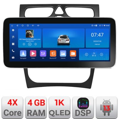 Navigatie Mercedes CLK facelift Edotec 4+64 12.3 inch Incell 1K android Wifi 5Ghz gps internet  Kit-facelift