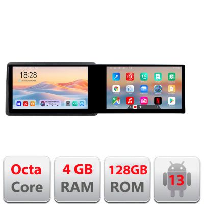 Navigatie DACIA DUSTER dupa 2019 Kit-199 Edotec 2 ecrane  8 core 4+128 21.6 inch Incell android Wifi 5Ghz gps internet