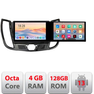 Navigatie Ford Kuga C-MAX Edotec 2 ecrane  8 core 4+128 21.6 inch Incell android Wifi 5Ghz gps internet  KIT-362-v2