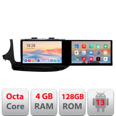 Navigatie Opel Mokka 2016- Kit-MOKKA2 Edotec 2 ecrane  8 core 4+128 21.6 inch Incell android Wifi 5Ghz gps internet  Co