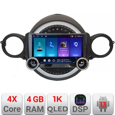 Navigatie Mini 2007-2011 Edotec 4+64 10.5 inch Incell 1K android Wifi 5Ghz gps internet