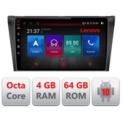 Navigatie Mazda 3 2009-2014 E-034 Octa Core cu Android Radio Bluetooth Internet GPS WIFI DSP 4+64GB 4G RESIGILAT
