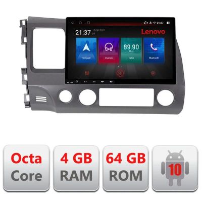 Navigatie Honda Civic 2005-2011 E-044 Octa Core cu Android Radio Bluetooth Internet GPS WIFI DSP 4+64GB 4G RESIGILAT