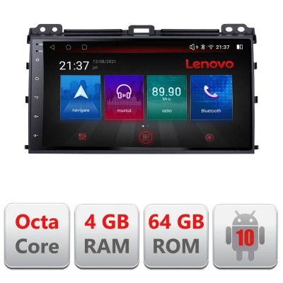 Navigatie Toyota Prado 2004-2009 E-456 Octa Core cu Android Radio Bluetooth Internet GPS WIFI DSP 4+64GB 4G v1 RESIGILAT