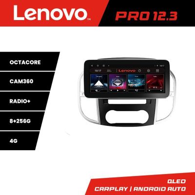 Navigatie Mercedes Vito w447 2016- Lenovo PRO 8+256 12.3 inch qled android 4G DSP gps internet  Kit-w447