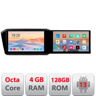 Navigatie VW PASSAT 2015- Kit-518 Edotec 2 ecrane  8 core 4+128 21.6 inch Incell android Wifi 5Ghz gps internet