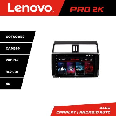 Navigatie Toyota Prado J150 2018- Lenovo Kit-1065 8 core QLED 2K 8+256 360 Android Waze USB Navigatie Internet Youtube Radio