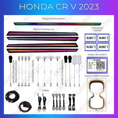 Lumini ambientale Honda CRV 2023 set complet control telefon sau sistem original