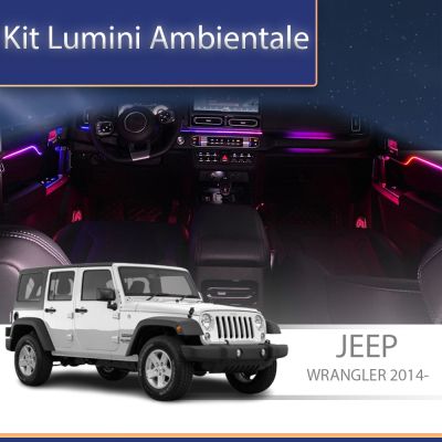 Lumini ambientale Jeep Wrangler Rubicon 2014-2020 set complet control telefon sau sistem original